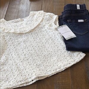 Koala Kids White Eyelet Lace Top